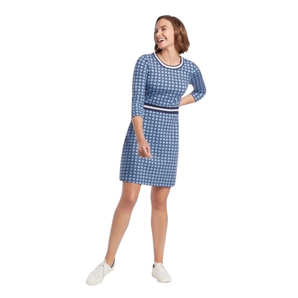 Draper James Mixed Dot Persley Ponte Flirty Dress M